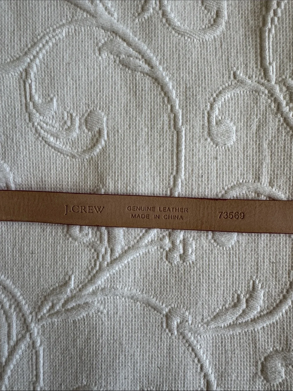J. Crew Red Slim Leather Belt with Brass-Tone Buckle - Picture 4 of 8